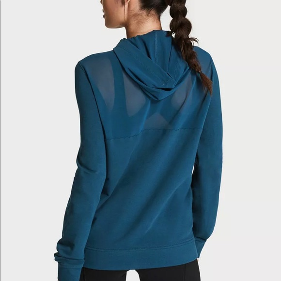 VICTORIA SPORT FULL ZIP HOODIE MESH PANEL JACKET - Picture 9 of 9
